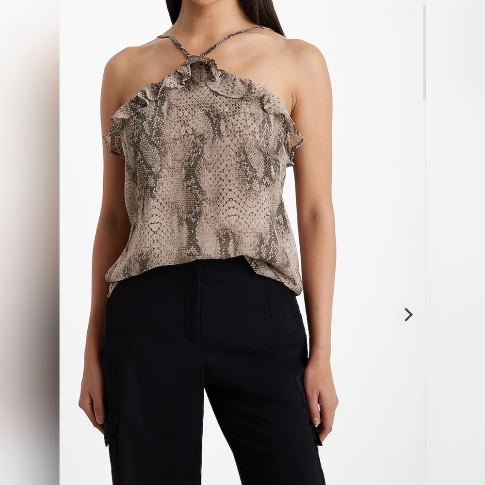 Express Snake Print Halter Top